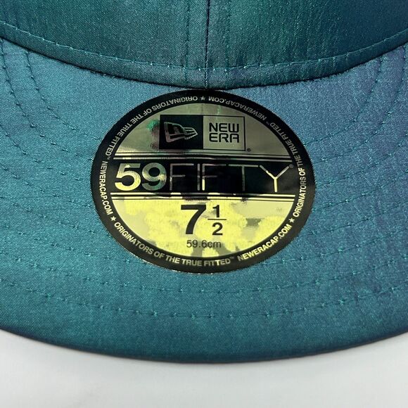 Pittsburgh Pirates Iridescent Hat Baseball Cap 7 1/2 New Era Sample Green Purple - Picture 11 of 12